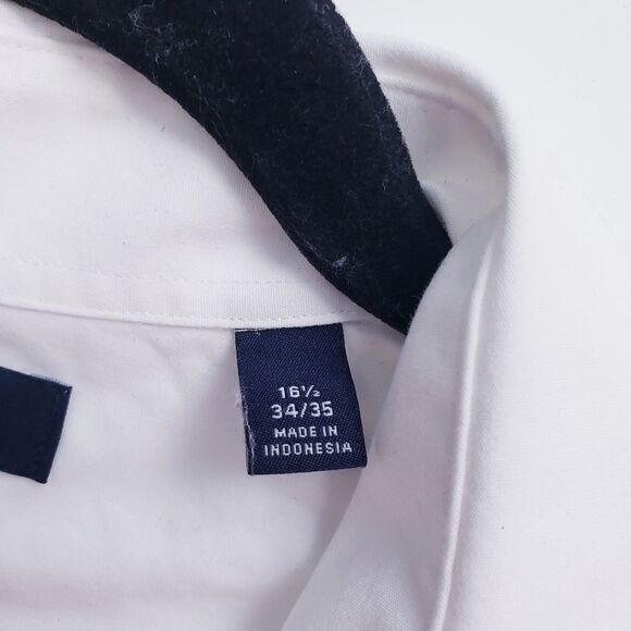Tommy Hilfiger White Slim Fit Button Down Short Size 16 1/2 - Picture 8 of 11